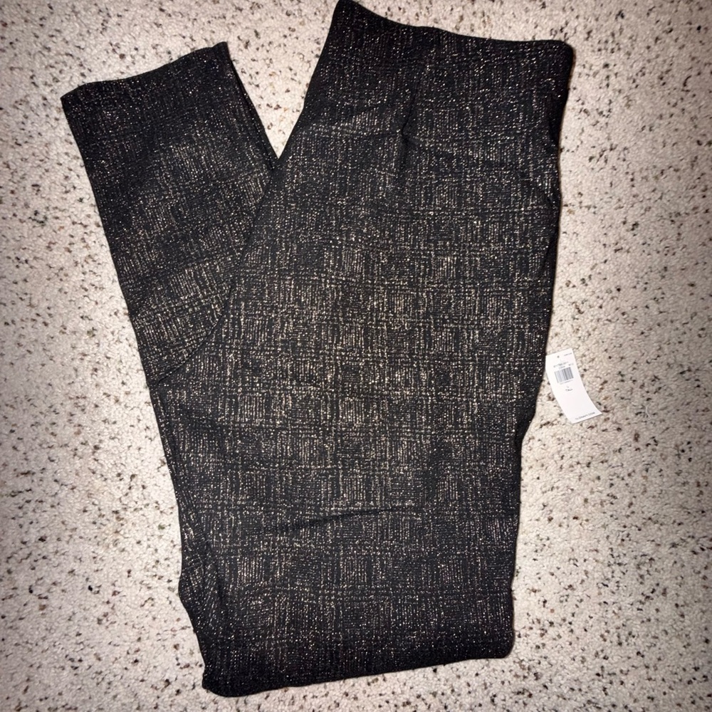 FLEX WAIST Gold Foil Pants Size Large Tall